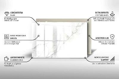 Piastra in vetro per candele tombali con motivo in marmo a sfondo pietra