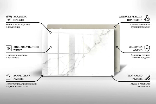 Piastra in vetro per candele tombali con motivo in marmo a sfondo pietra