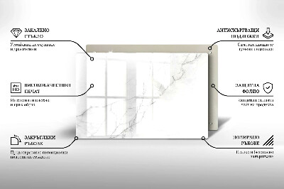 Piastra in vetro per candele tombali con motivo in marmo a sfondo pietra
