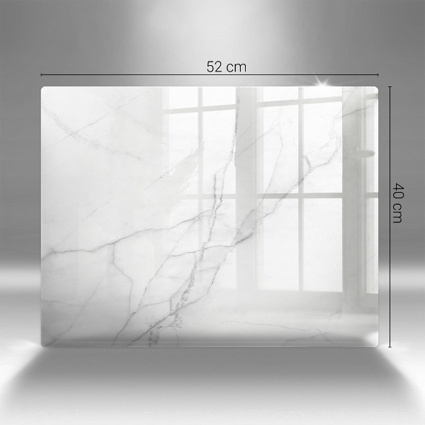 Piastra in vetro per candele tombali con motivo in marmo a sfondo pietra