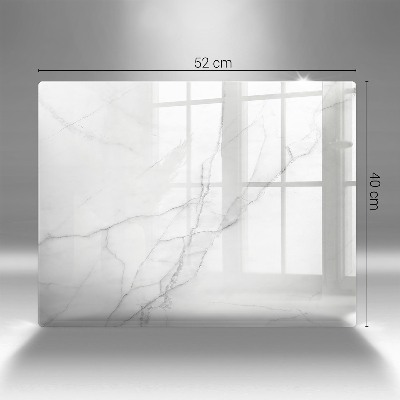 Piastra in vetro per candele tombali con motivo in marmo a sfondo pietra