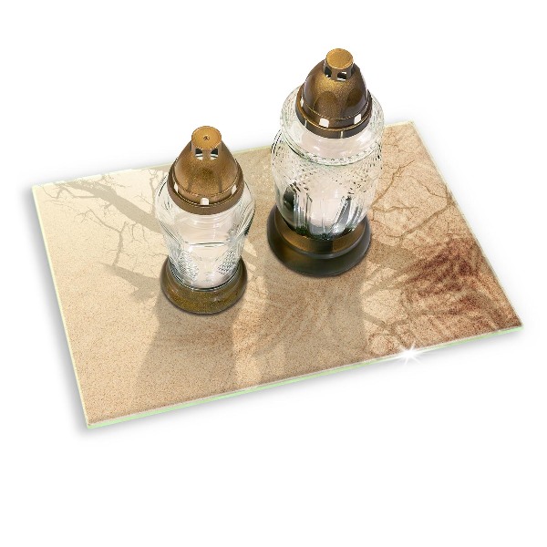 Piatto per candele in colore sabbia