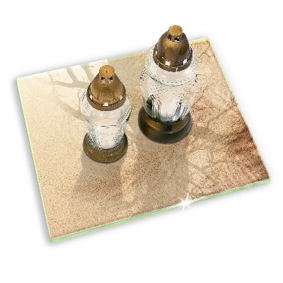 Piatto per candele in colore sabbia