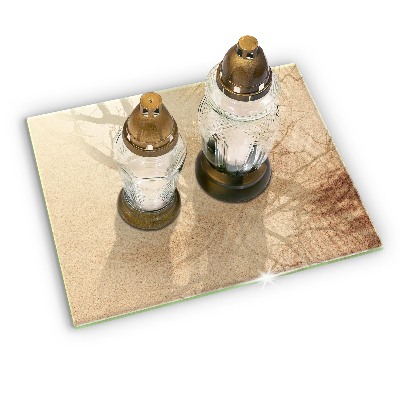 Piatto per candele in colore sabbia