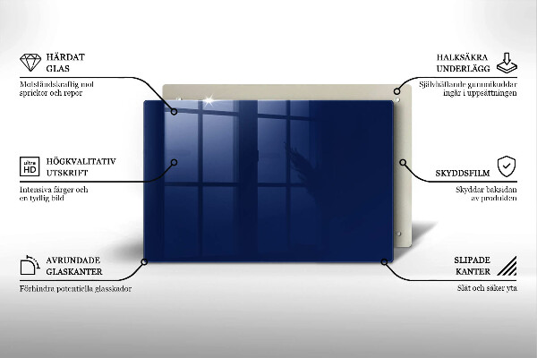 Piastra in vetro per candele tombali di colore blu