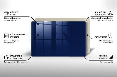 Piastra in vetro per candele tombali di colore blu
