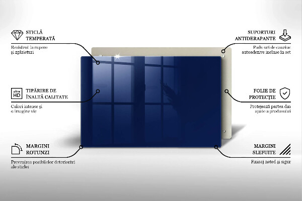 Piastra in vetro per candele tombali di colore blu