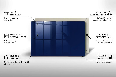 Piastra in vetro per candele tombali di colore blu