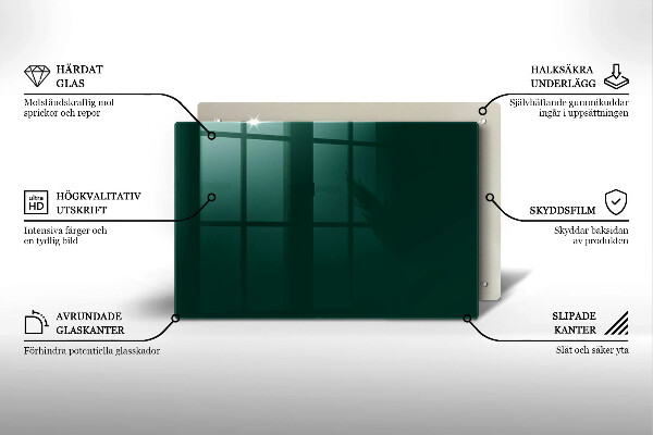 Piatto per candele in colore verde