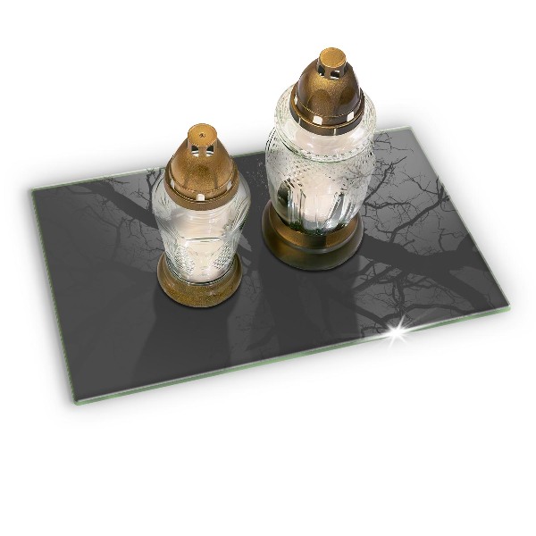 Piatto per candele di colore grigio