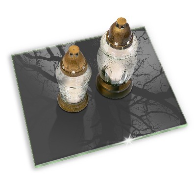 Piatto per candele di colore grigio