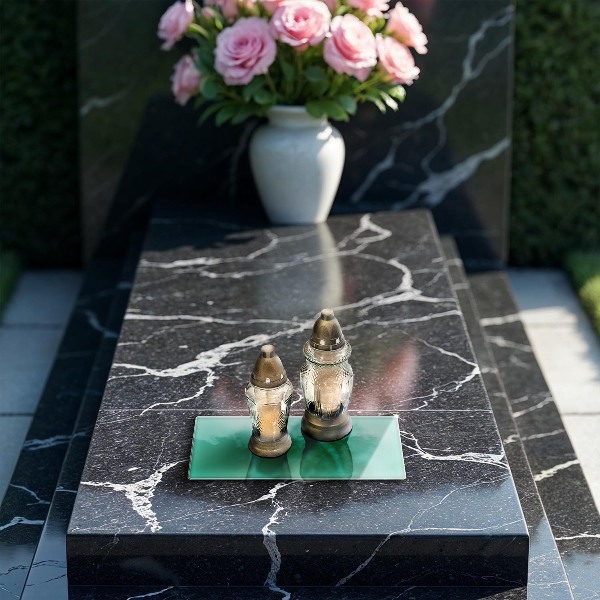 Piatto per candele in colore verde