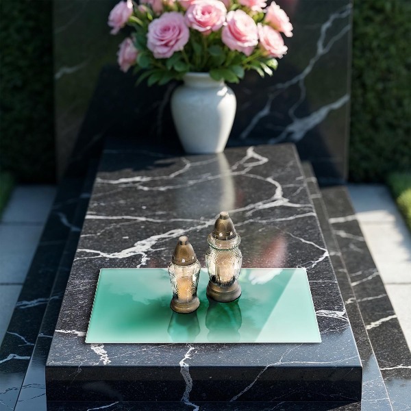 Piatto per candele in colore verde