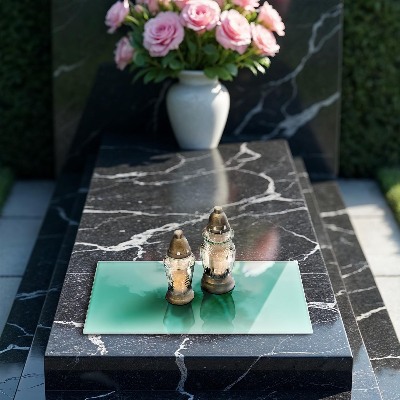 Piatto per candele in colore verde