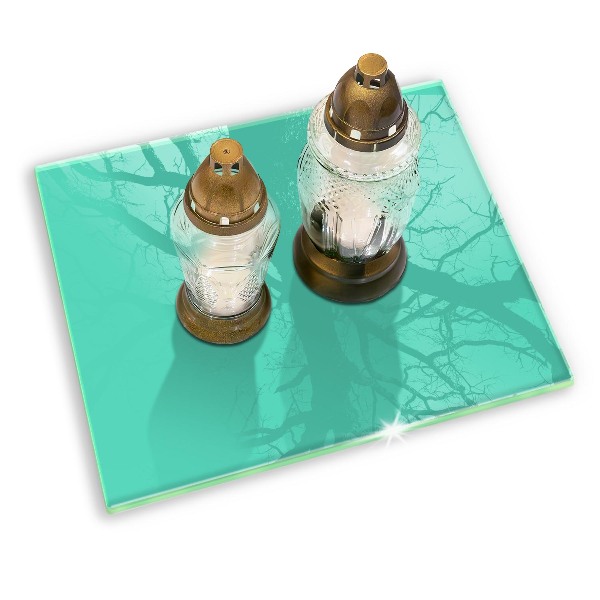 Piatto per candele in colore verde