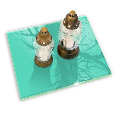 Piatto per candele in colore verde