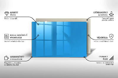 Piastra in vetro per candele tombali di colore blu