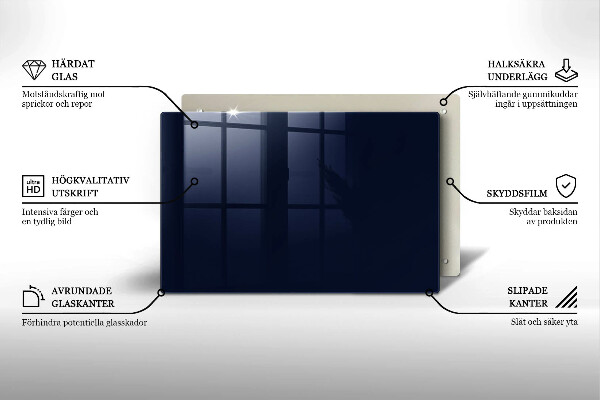 Piatto per candele di colore blu navy