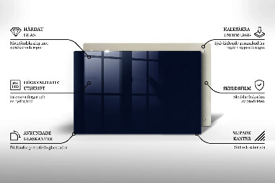 Piatto per candele di colore blu navy