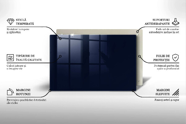 Piatto per candele di colore blu navy