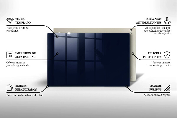 Piatto per candele di colore blu navy