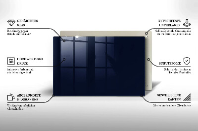 Piatto per candele di colore blu navy