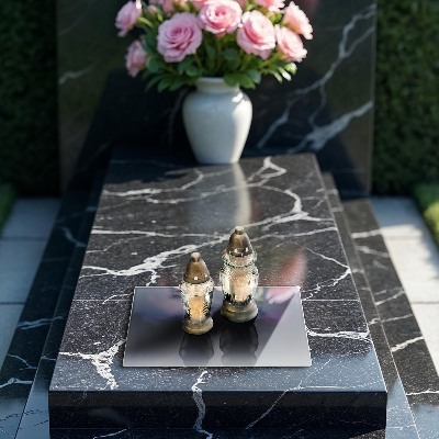 Piatto per candele di colore blu navy