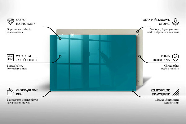 Piastra in vetro per candele tombali di colore turchese