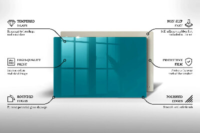 Piastra in vetro per candele tombali di colore turchese