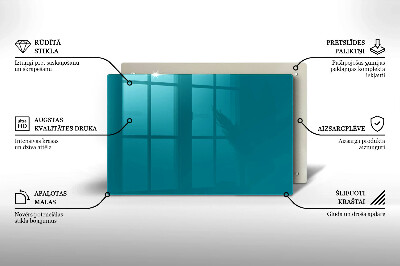 Piastra in vetro per candele tombali di colore turchese