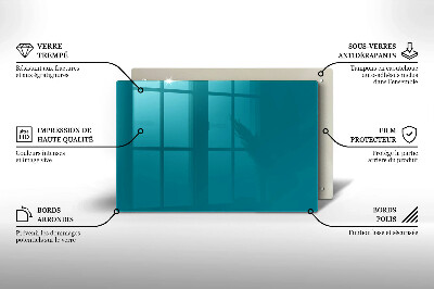 Piastra in vetro per candele tombali di colore turchese