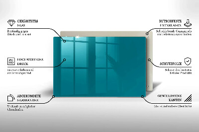 Piastra in vetro per candele tombali di colore turchese
