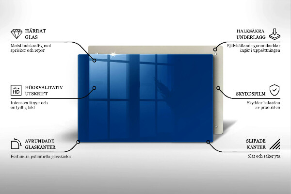 Piastra in vetro per candele tombali di colore blu