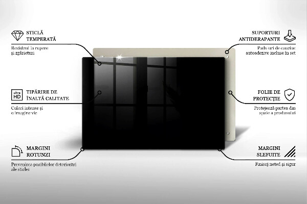 Piastra in vetro per candele tombali di colore nero
