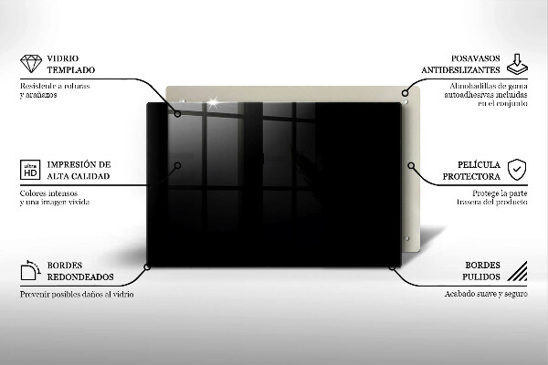 Piastra in vetro per candele tombali di colore nero