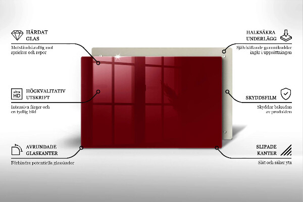 Piatto per candele di colore bordeaux