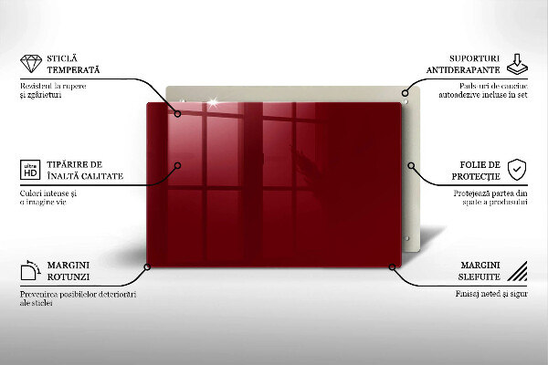 Piatto per candele di colore bordeaux