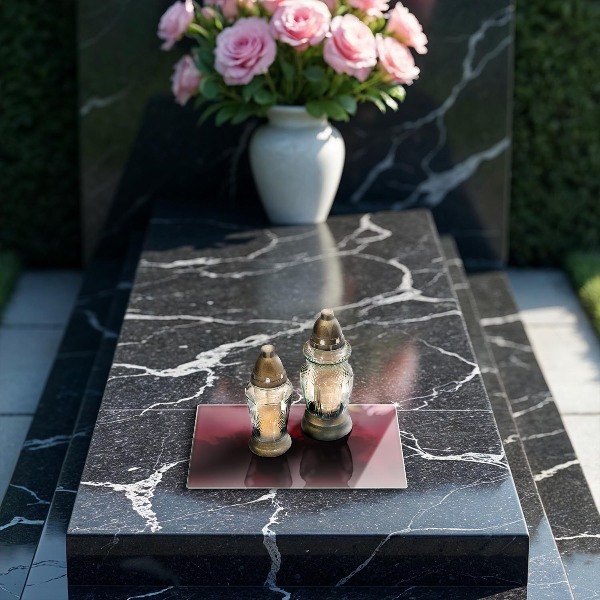 Piatto per candele di colore bordeaux