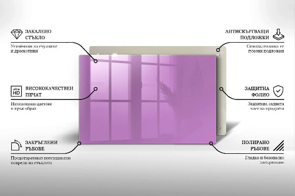 Piatto per candele di colore viola