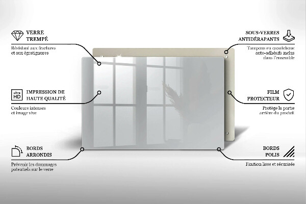 Piastra in vetro per candele tombali in colore grigio