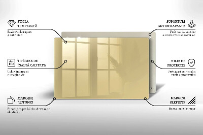 Piastra in vetro per candele tombali di colore beige