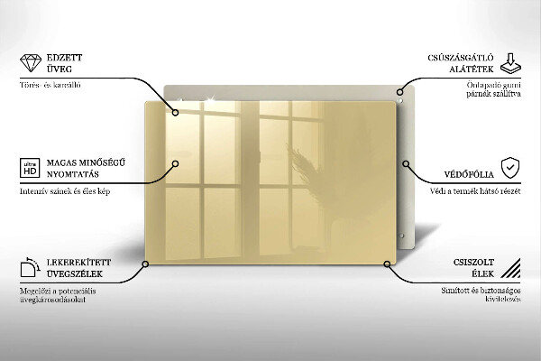 Piastra in vetro per candele tombali di colore beige