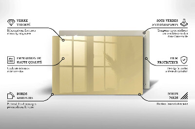 Piastra in vetro per candele tombali di colore beige