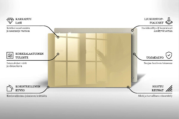 Piastra in vetro per candele tombali di colore beige