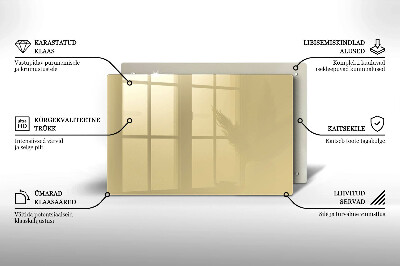 Piastra in vetro per candele tombali di colore beige
