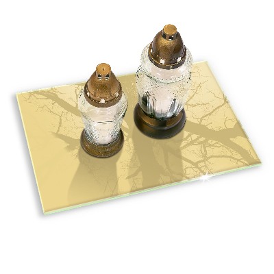 Piatto per candele di colore giallo