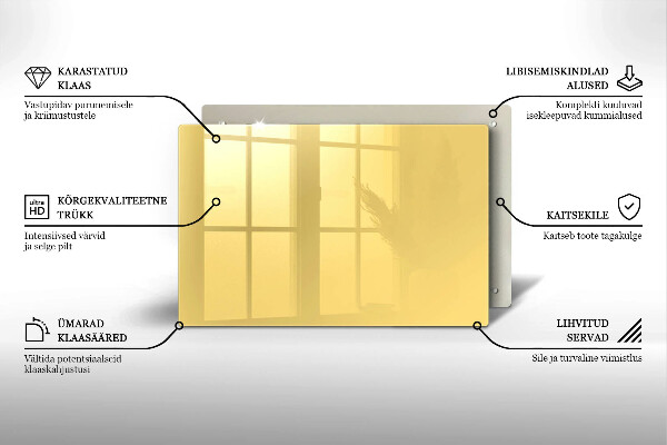 Piatto per candele di colore giallo