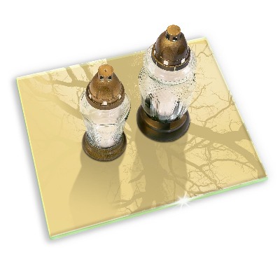 Piatto per candele di colore giallo