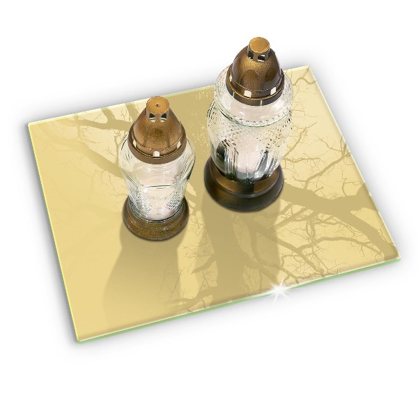 Piatto per candele di colore giallo