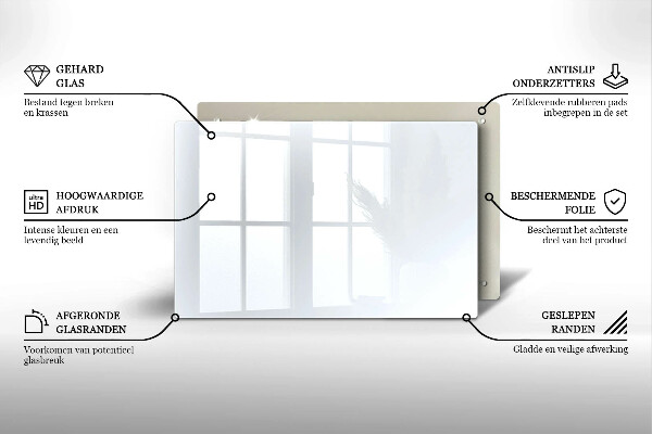 Piastra in vetro per candele tombali di colore bianco